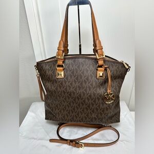 Michael Kors Karla Large Multi-Function Brown Tote Bag
